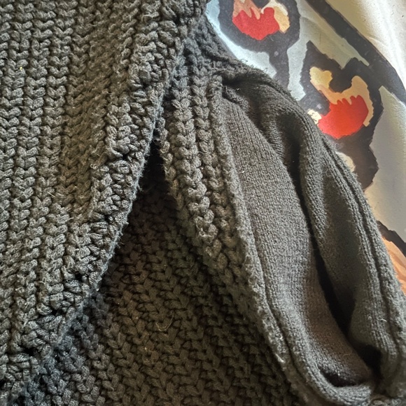 FREE PEOPLE SWIM TOO DEEP CARDIGAN BLACK MEDIUM - Picture 6 of 13